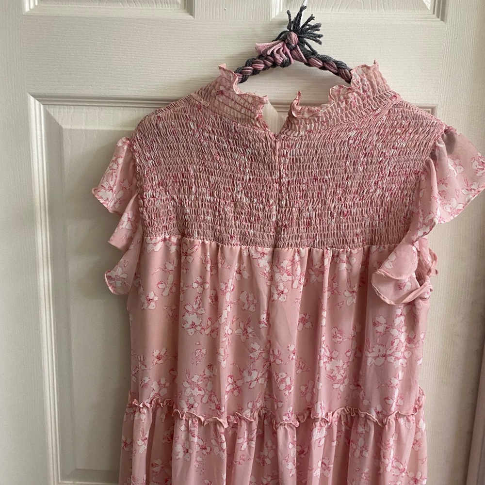 Maison Tara Pink Baby Doll Dress Size L - Sweet & Feminine